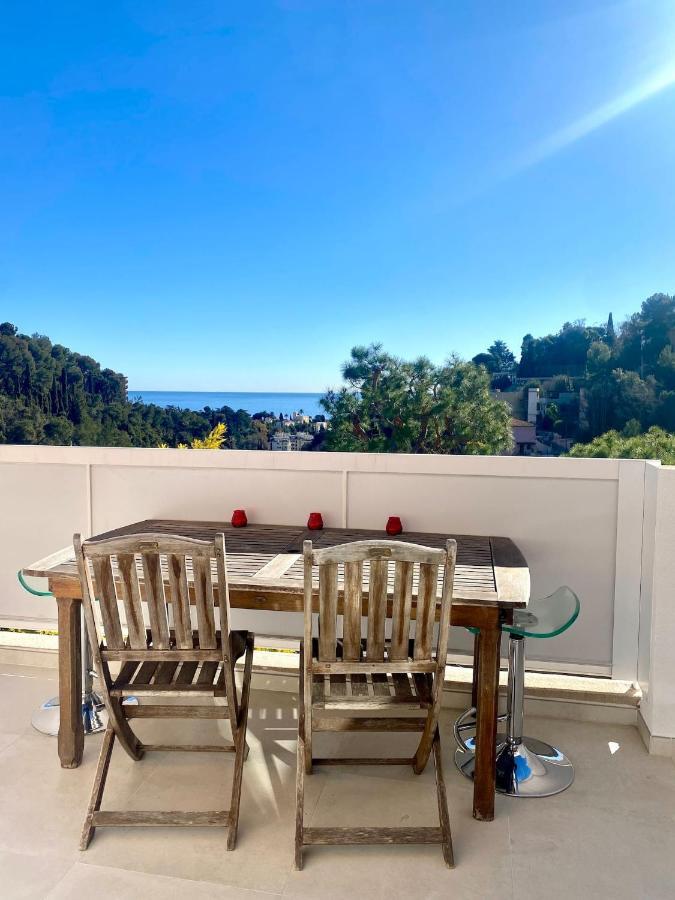 Appartement Luxe - 3 Pieces Avec Vue Mer, Piscine Et Tennis นีซ ภายนอก รูปภาพ