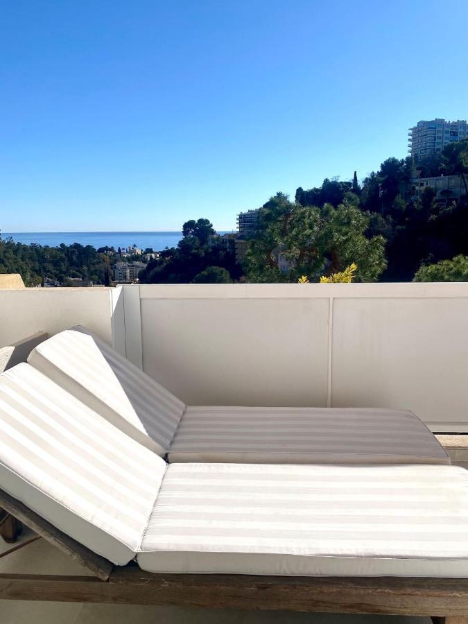 Appartement Luxe - 3 Pieces Avec Vue Mer, Piscine Et Tennis นีซ ภายนอก รูปภาพ