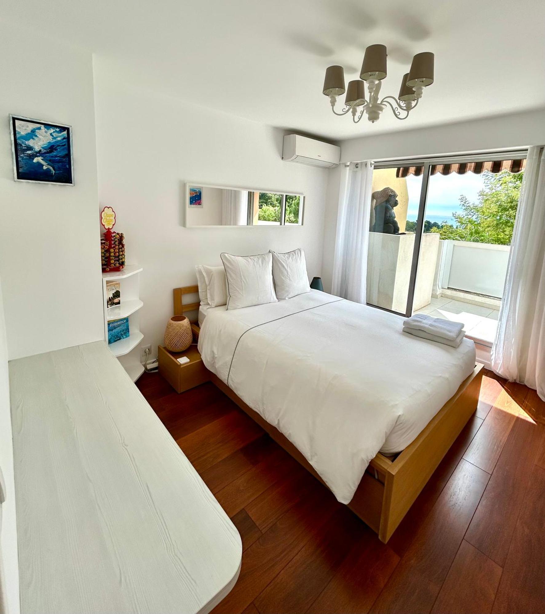 Appartement Luxe - 3 Pieces Avec Vue Mer, Piscine Et Tennis นีซ ภายนอก รูปภาพ